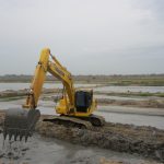 แบคโฮ komatsu pc200 ตักเลน